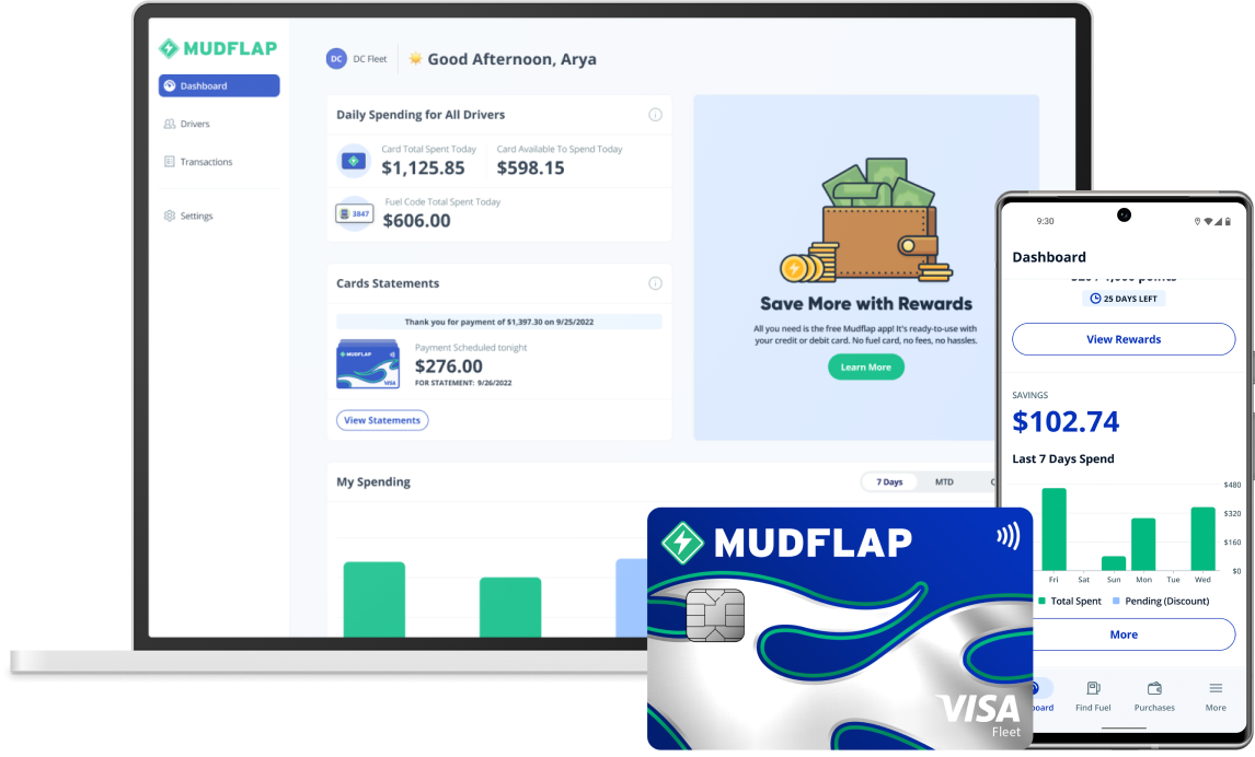 Mudflap Fleet Card Big Discounts on Fuel for Truckers